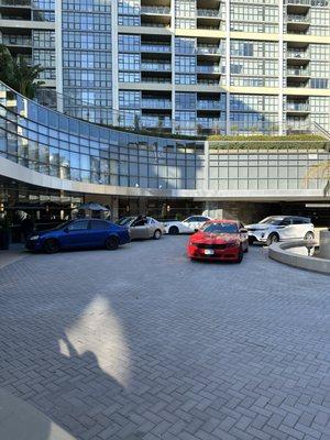 cars blocking entrances