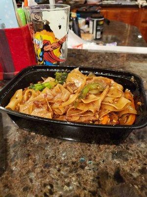 Drunken noodle level 4 spicy