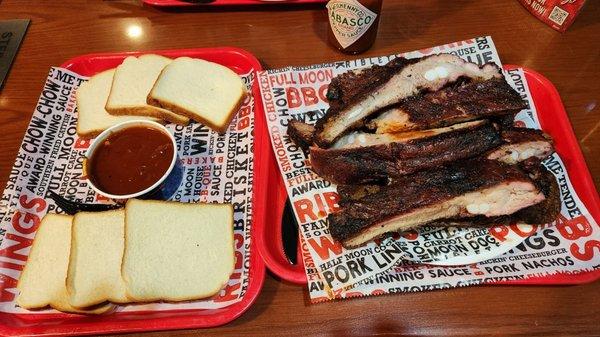 A slab of ribs