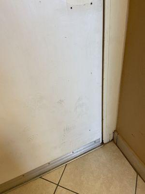 Bottom of inside of door