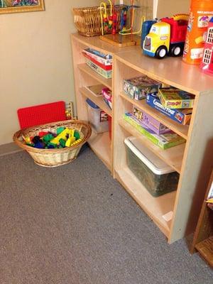 A playroom for children off the main waiting room.