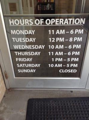 Pretty convenient hours.