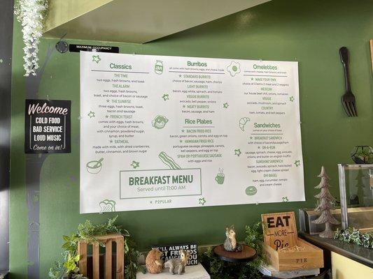 Breakfast Menu