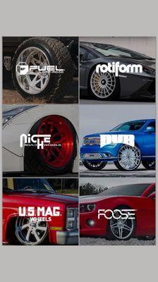 Brands of wheels we sell!