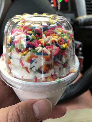 Small Vanilla Soft Serve with sprinkles