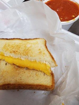 Grilled cheese and tomato soup