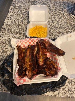 Ribs, Wings A La Carte, Mac and Cheese and Jalapeno Sausage A La Carte