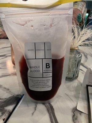 Blood Bag (red sangria)