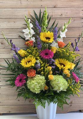 Bright and cheerful sympathy basket