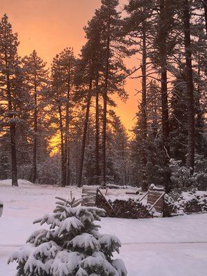 Sunset Over Fresh Snow at Camp St. Nicholas