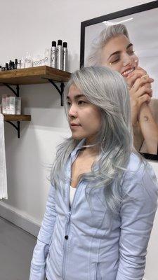 #asiancolor #silver #platinum #blonde