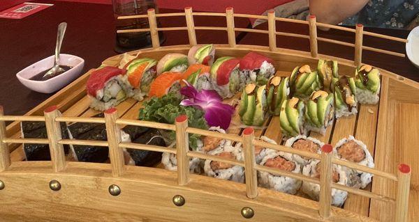 our selection of sushi rolls