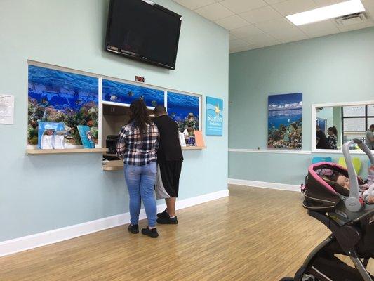 Very cool, clean Ocean/themed foyer