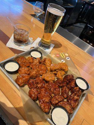 Jack and Coke, Miller Lite, Boneless Wings