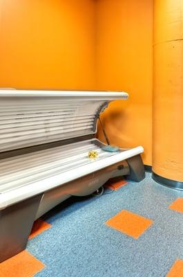 we have two tanning rooms that are available 24 / 7 / 365 and unlimited tanning with or without gym membership