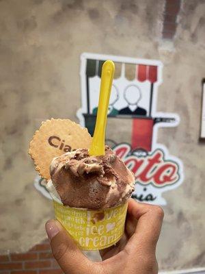 Nutella and mascarpone gelato