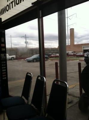 The lot full of non-existent cars waiting to be serviced...