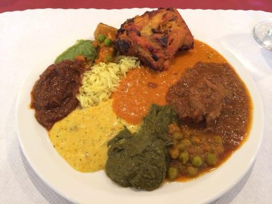 The different curries on a friday lunch buffet!