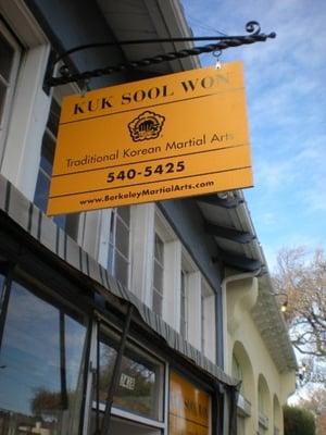 Kuk Sool Won sign in front of school