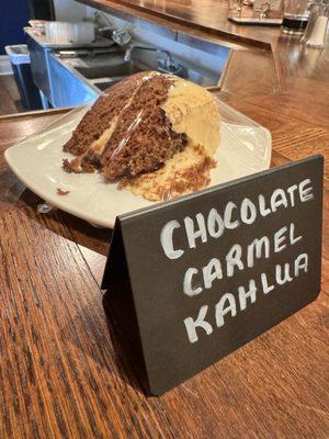 Chocolate Carmel Kahlua cake