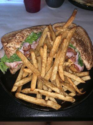 Club Sandwich with French fries