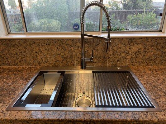 New Ruvati workstation sink and Moen faucet