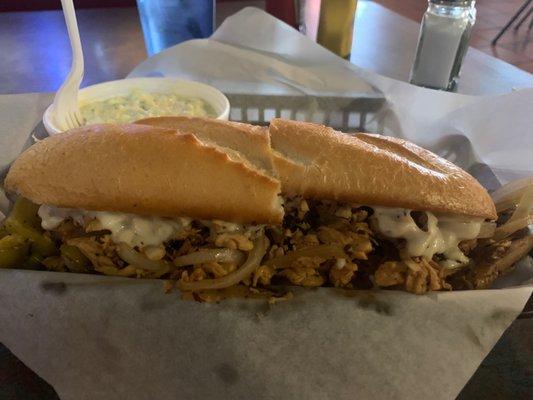 Chicken Philly with potato salad