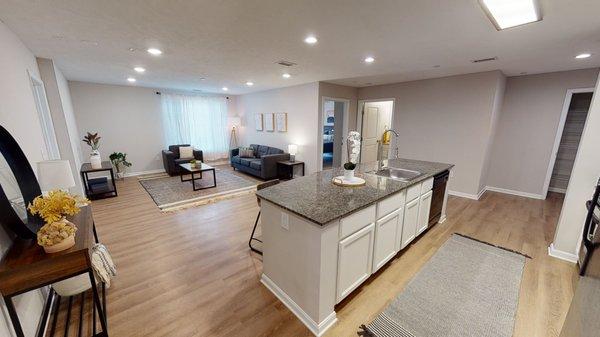 Open concept kitchens in our newly renovated apartments!