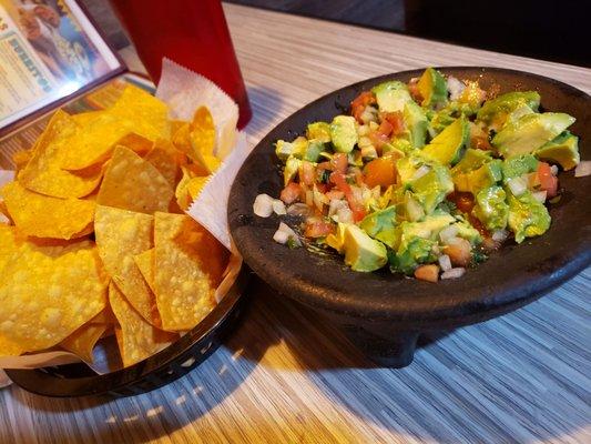 Mexicano Guacamole & Chips. Salsa not in photo. But, comes with the chips.