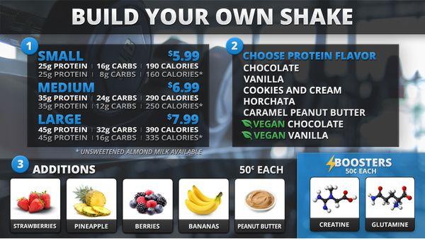 Build your own protein shake!