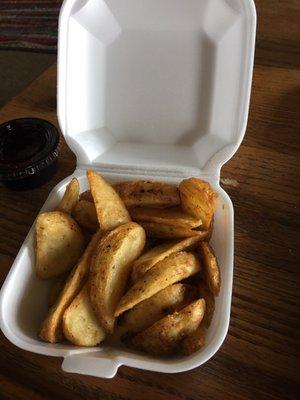 Potato wedges. Hot, crispy and perfectly seasoned