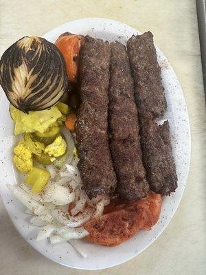 Beef kobab plate