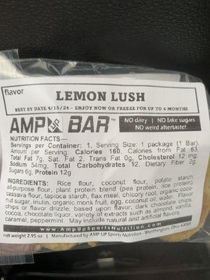 Lemon bar nutrition info