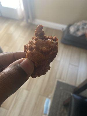 My "wings" looked like nuggets in my waffle and wing combo