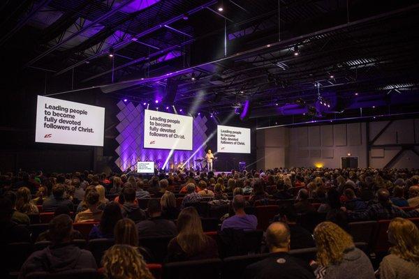 The auditorium is where we worship together and hear a message of hope and inspiration.