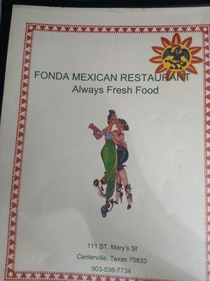 Fonda menu - October 2024