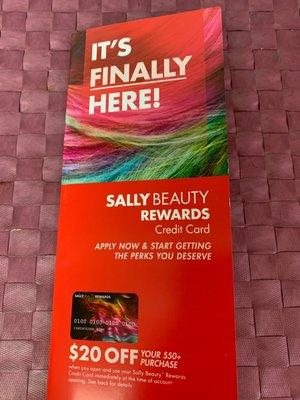 Sally Beauty REWARDS CREDIT CARD APPLICATION.