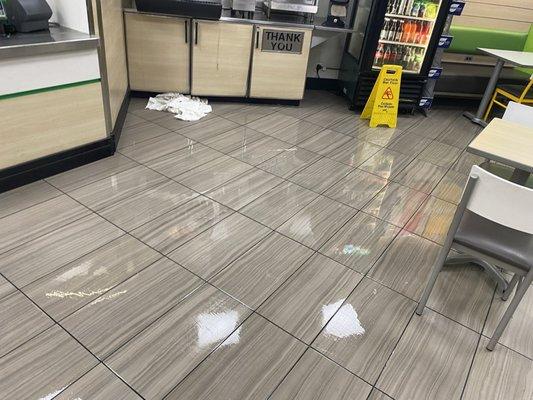 Dining Area was flooded and wet