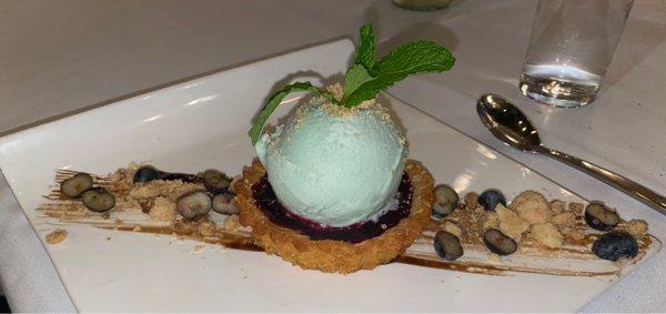 Sweet Tart with Basil ice cream