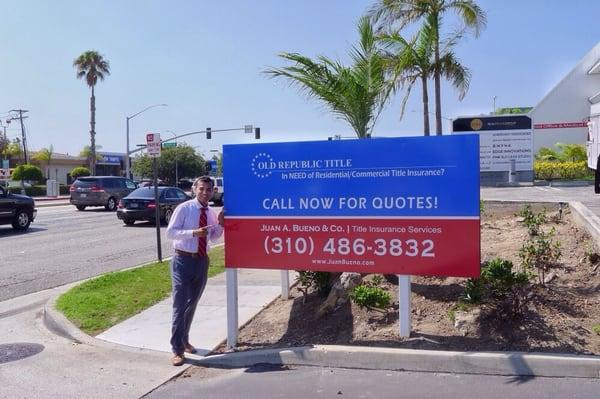 Call us for Quotes sign is up!