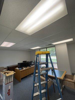 Convert fluorescent lights to LEDs