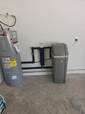 Installed water softener and water heater in garage
 #waterheater