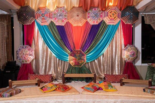 Bay Area Indian Wedding Decorations - Sangeet Decor in Hayward