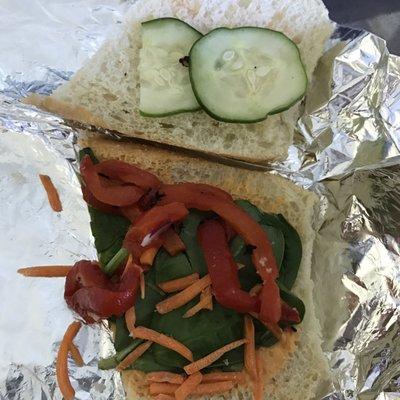 Photo of half of the $6+ sandwich