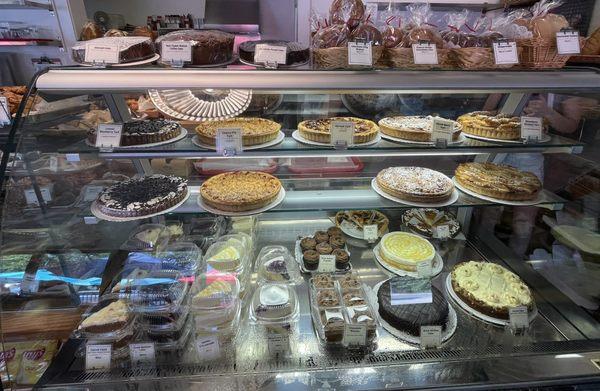 Wonderful variety of cheesecake, Cakes, and tarts.