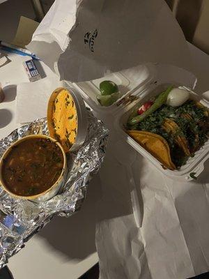 Birria Tacos w Consommé