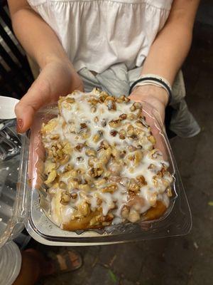 Cinnamon roll w/ walnuts!