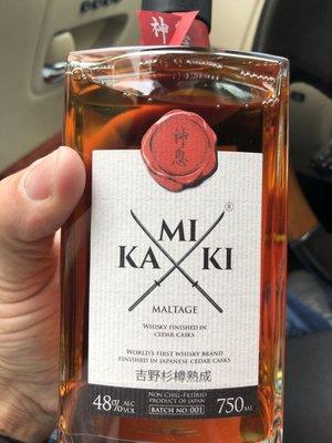 kamiki Japanese whiskey finished in cedar cask