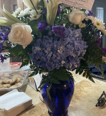 Cobalt Blue Sympathy arrangement