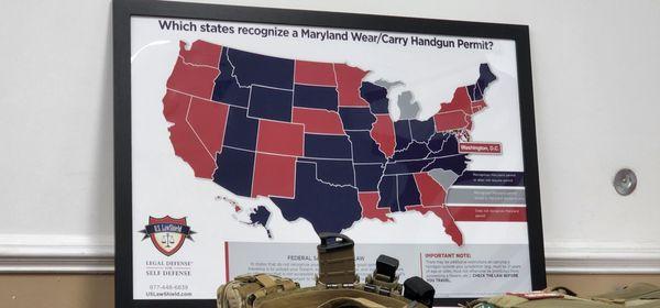 Maryland carry permit map.